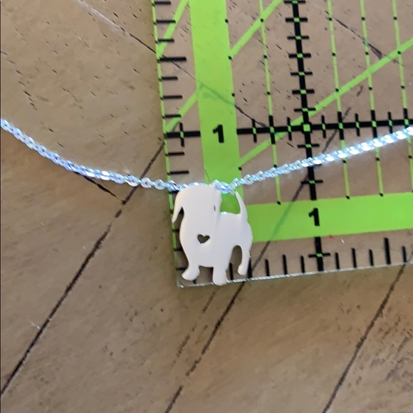 Dachshund Love Necklace Silver Dog Mom Mothers Day - Picture 5 of 5